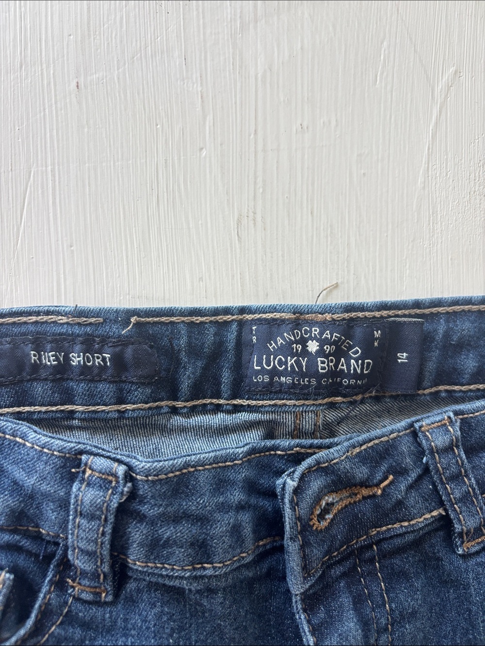 Girls Lucky Brand Indigo Denim Rolled Cuff Shorts - Picture 2 of 4